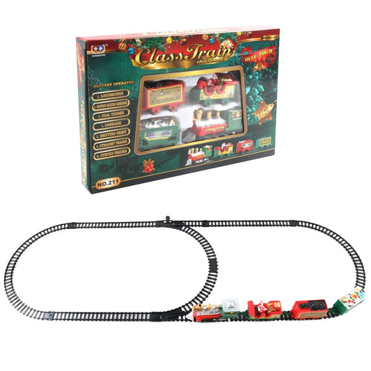 Christmas Realistic Electric Train Seteasy To Ass-Emble & Safe For Kids Gift Party Home Xmas Tree Decoration