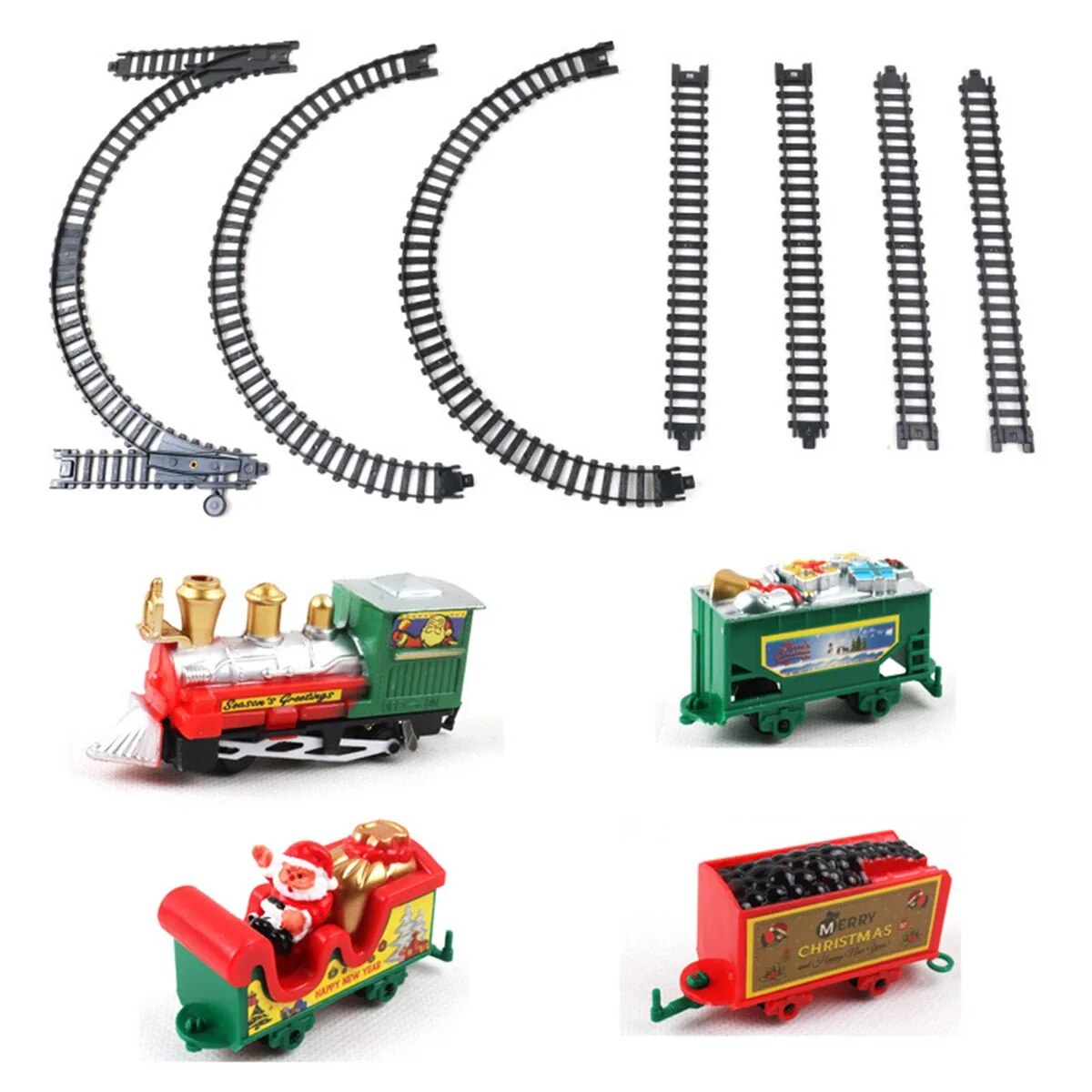 Christmas Realistic Electric Train Seteasy To Ass-Emble & Safe For Kids Gift Party Home Xmas Tree Decoration