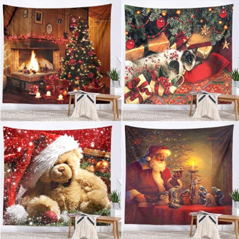 Wall Hangings Tapestries Christmas Tapestry Party Decoration Festive