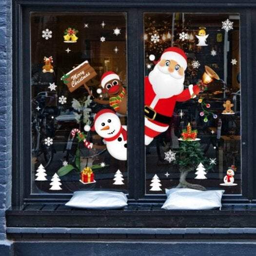 Christmas Ornaments Window Glass Snowflake Sticker Sk9241