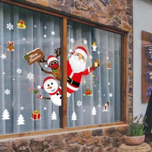 Christmas Ornaments Window Glass Snowflake Sticker Sk9241