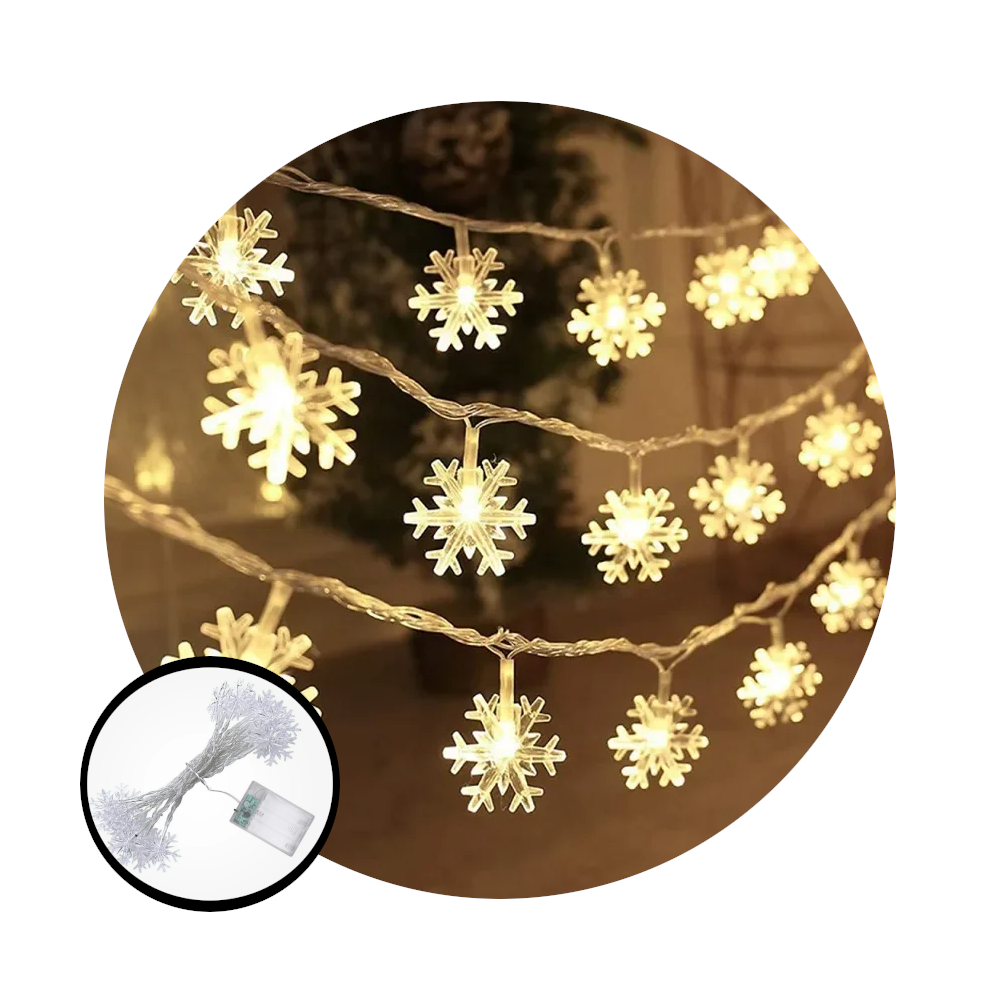 Christmas Lights Snowflake Indoor String Led Party Decorations
