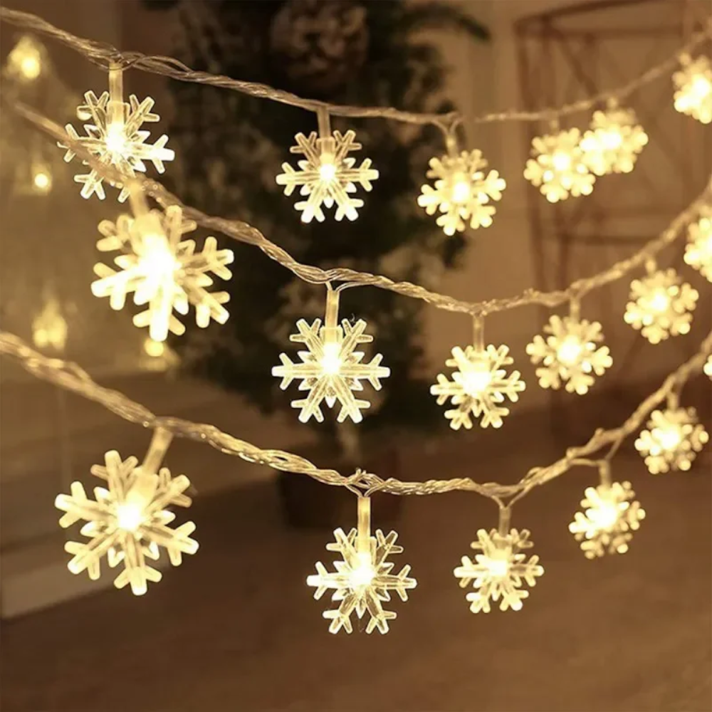 Christmas Lights Snowflake Indoor String Led Party Decorations