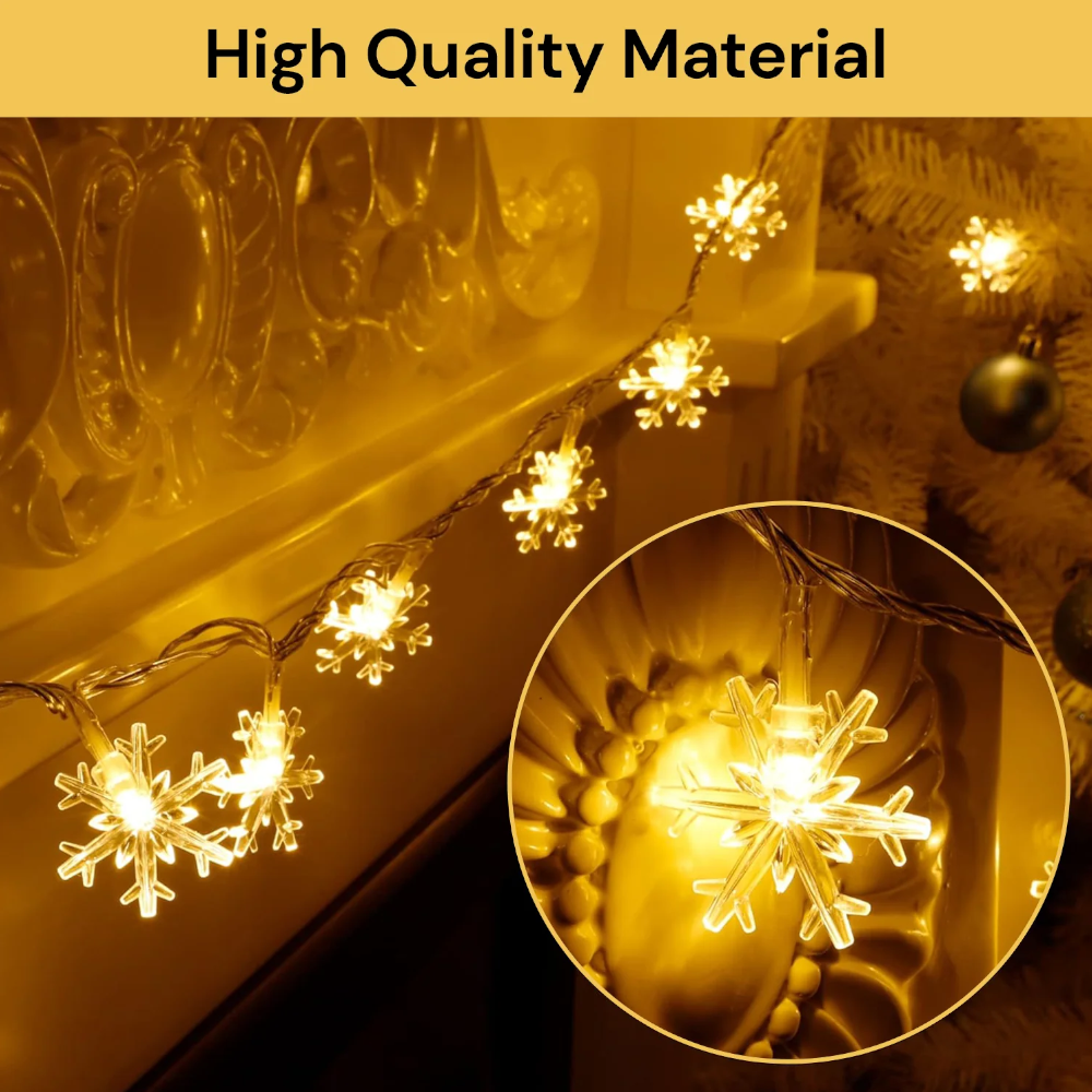 Christmas Lights Snowflake Indoor String Led Party Decorations