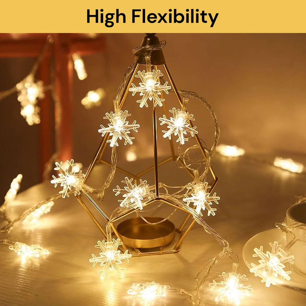 Christmas Lights Snowflake Indoor String Led Party Decorations