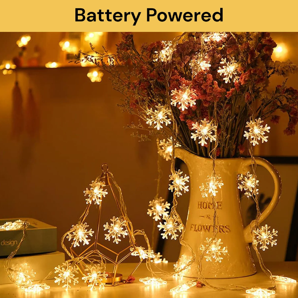 Christmas Lights Snowflake Indoor String Led Party Decorations