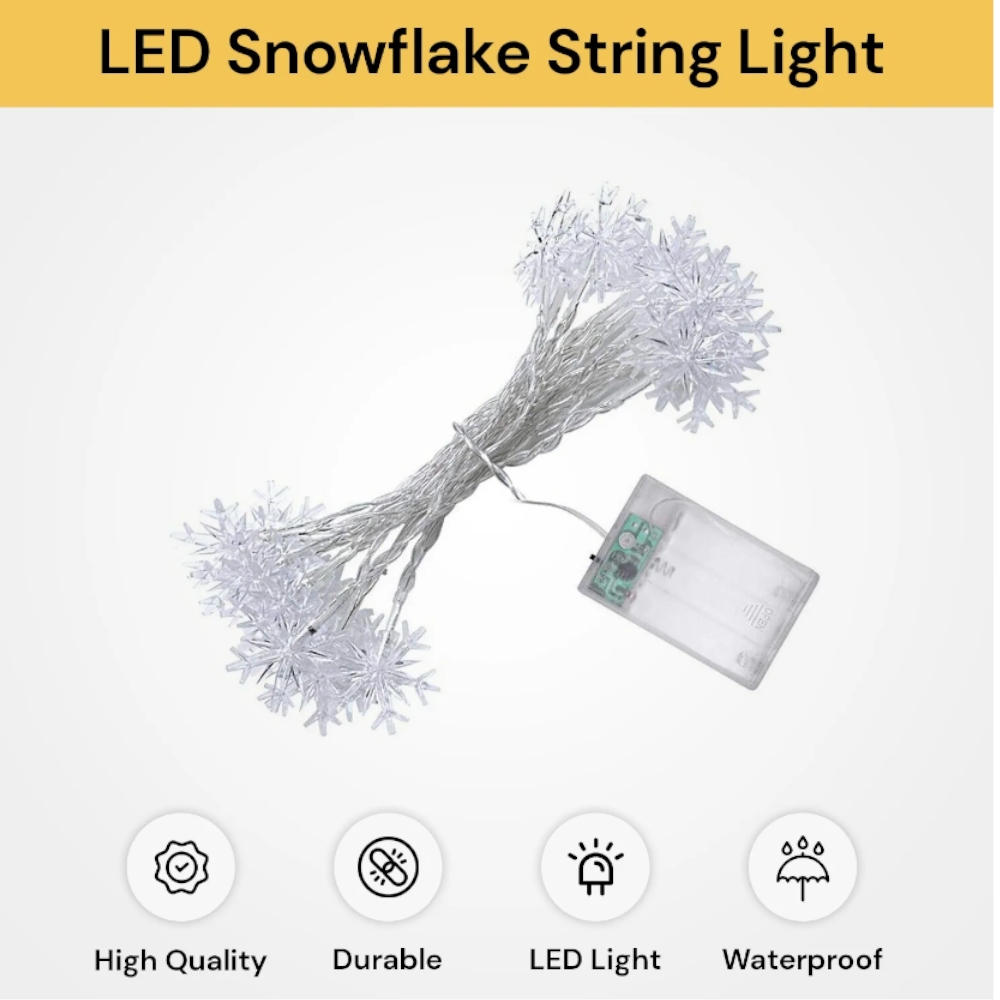 Christmas Lights Snowflake Indoor String Led Party Decorations