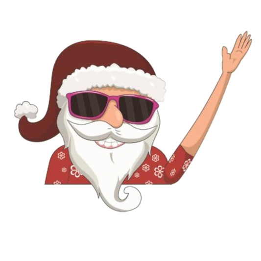 Christmas Car Wiper Stickers 3D Waving Santa Claus Rear Windshield Decor