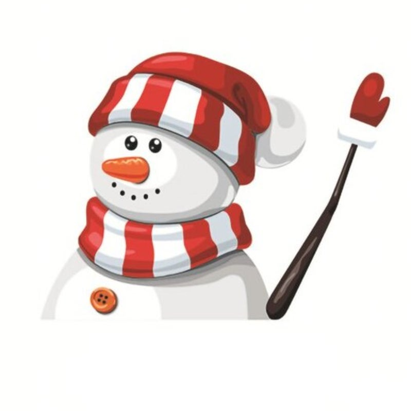 Christmas Car Wiper Stickers 3D Waving Santa Claus Rear Windshield Decor