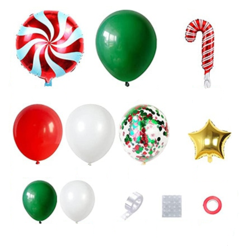 Christmas Garland Arch Tree Balloons Set Party Decorations