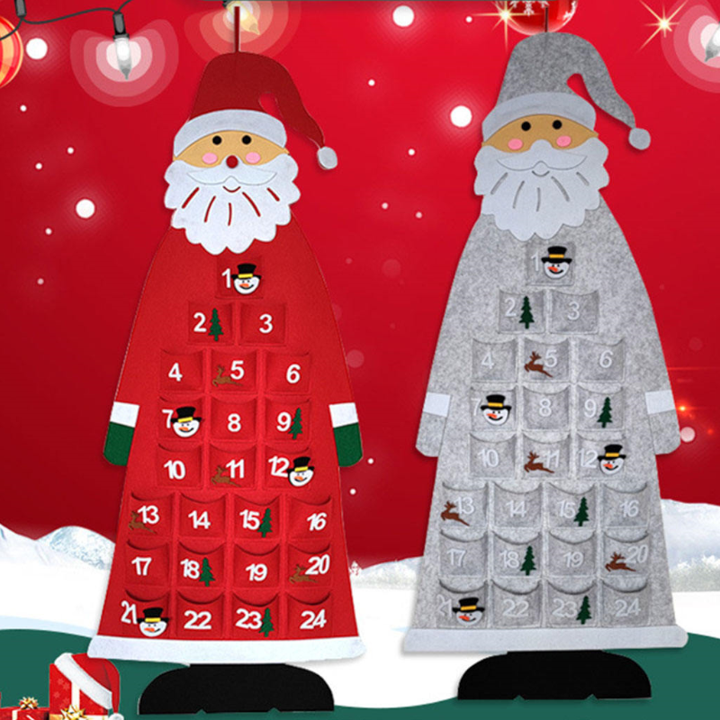 Christmas Hanging Santa Felt Advent Calendar