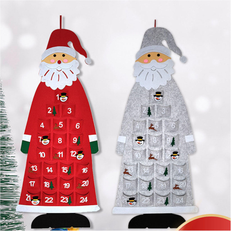 Christmas Hanging Santa Felt Advent Calendar