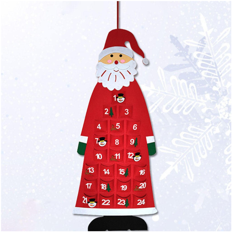 Christmas Hanging Santa Felt Advent Calendar