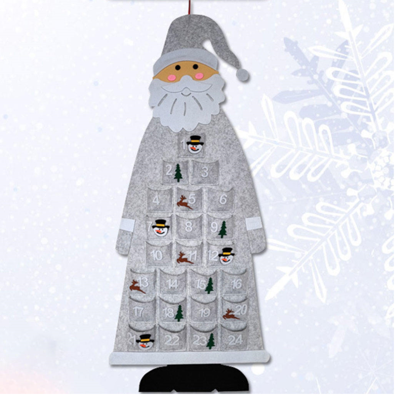 Christmas Hanging Santa Felt Advent Calendar