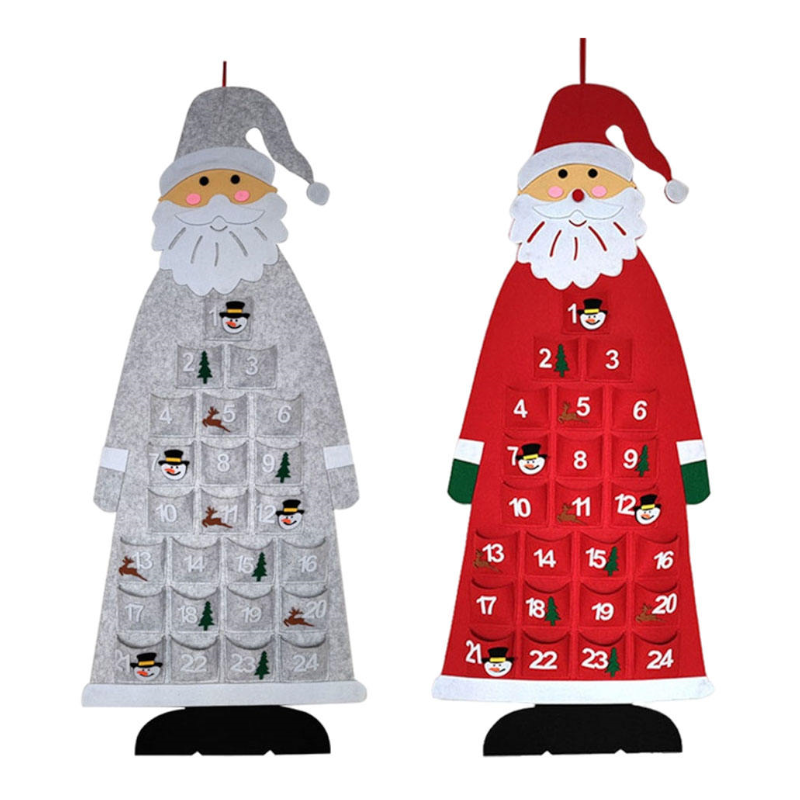 Christmas Hanging Santa Felt Advent Calendar