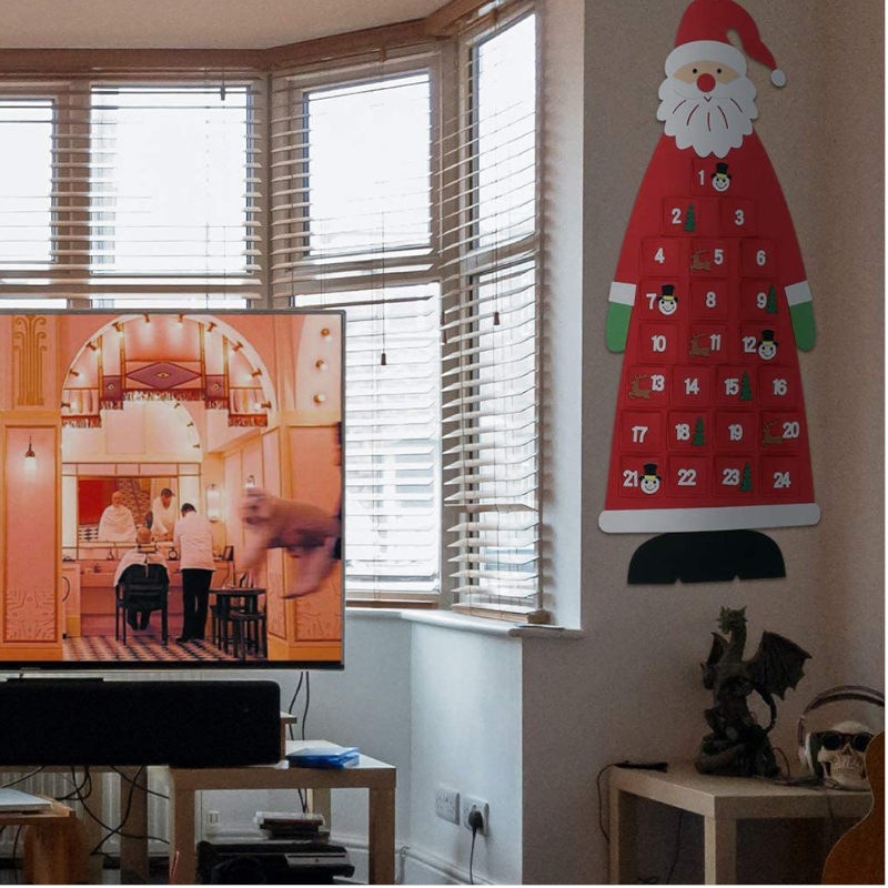 Christmas Hanging Santa Felt Advent Calendar