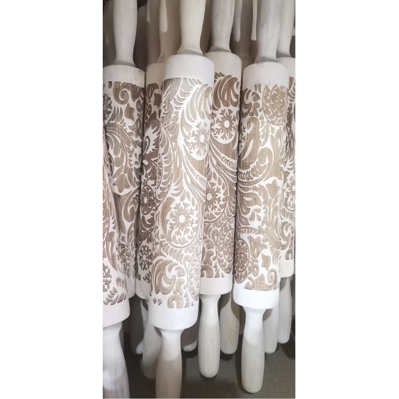 Christmas Snowflake Boho Mandala Printed Rolling Pin