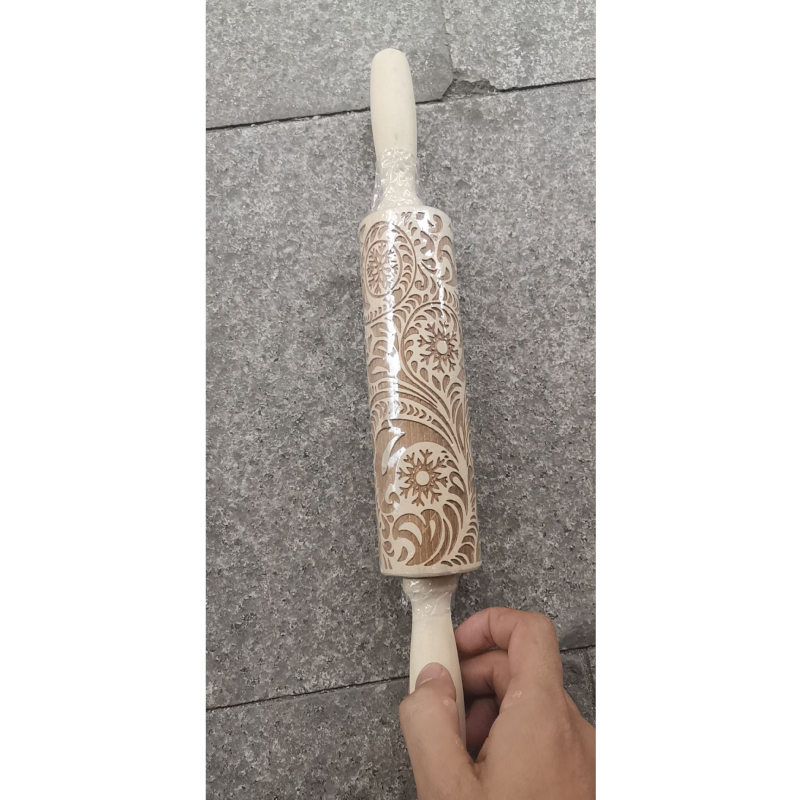 Christmas Snowflake Boho Mandala Printed Rolling Pin