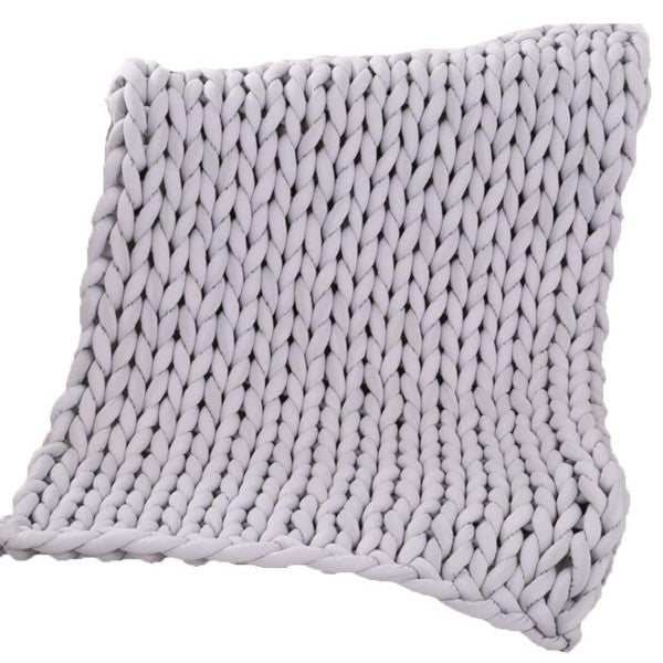 Super Warm Chunky Weave Knitted Blanket