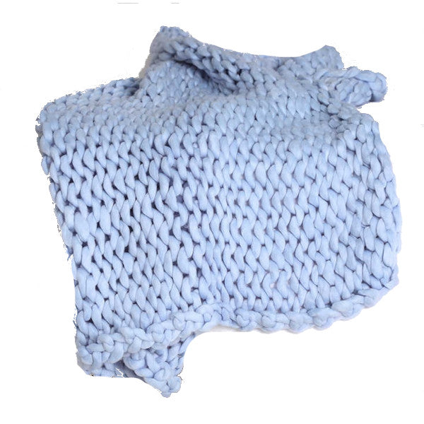 Super Warm Chunky Weave Knitted Blanket
