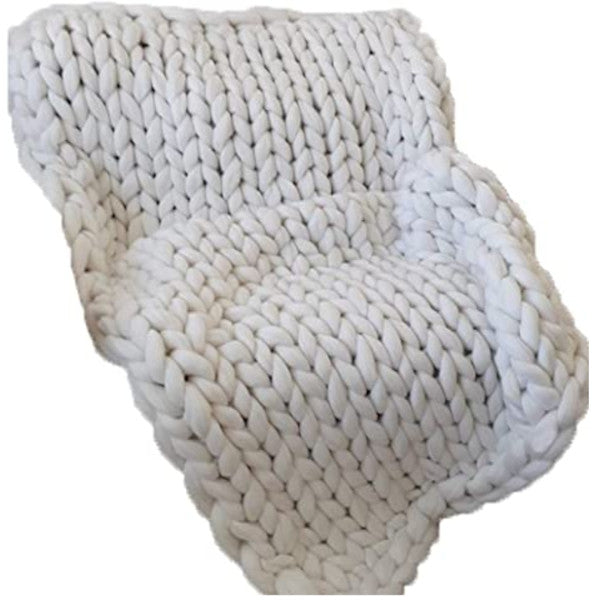 Super Warm Chunky Weave Knitted Blanket