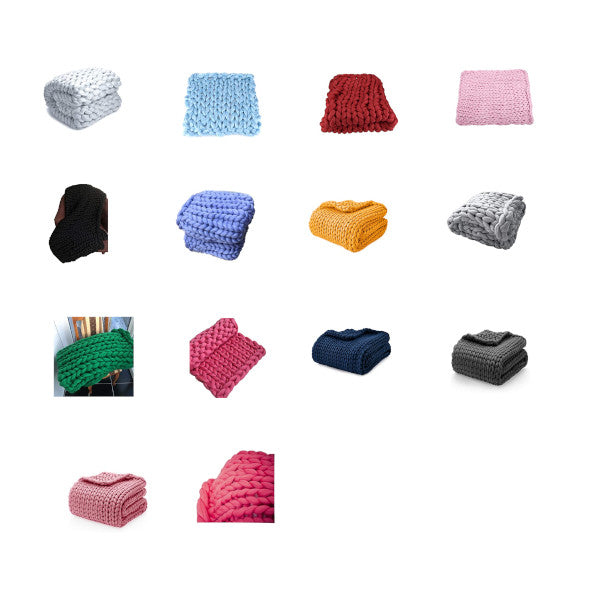Super Warm Chunky Weave Knitted Blanket