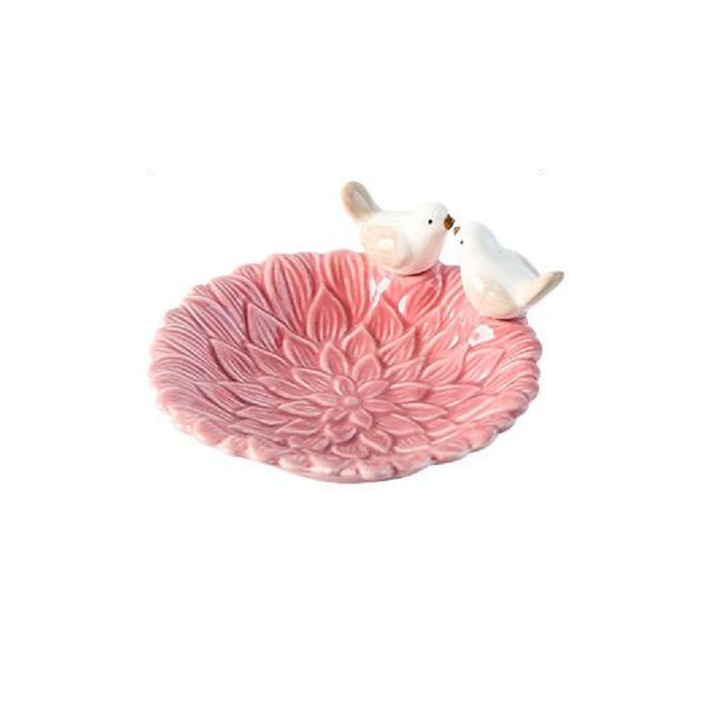 Veile Studios Jewelry Storage Tray Jewellery Display Stand Cute Bird Ceramic Plate
