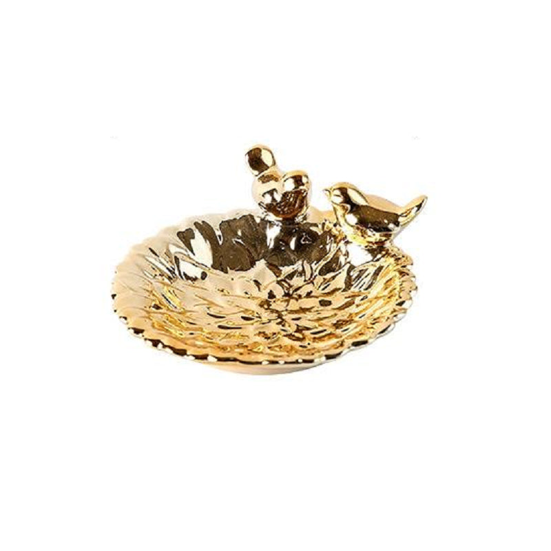 Veile Studios Jewelry Storage Tray Jewellery Display Stand Cute Bird Ceramic Plate