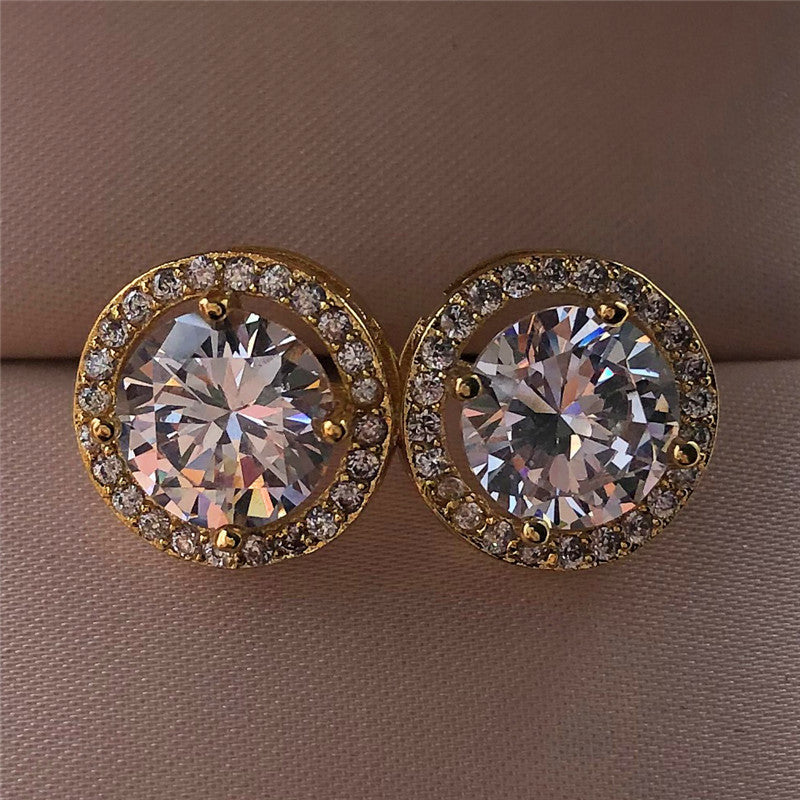 Veile Studios Round Diamond Earrings Classic Timeless Design