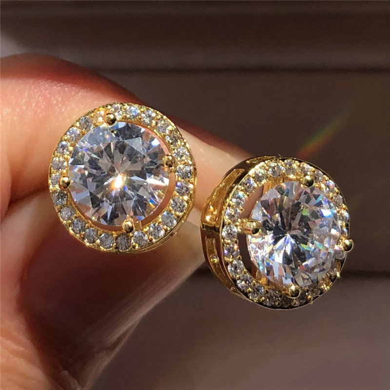 Veile Studios Round Diamond Earrings Classic Timeless Design