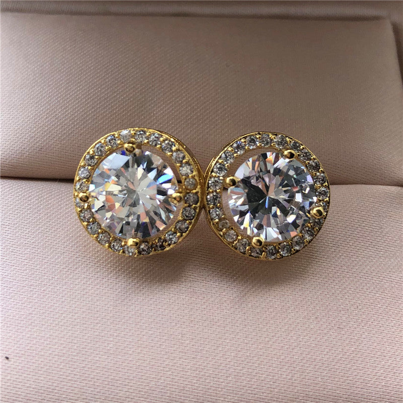 Veile Studios Round Diamond Earrings Classic Timeless Design