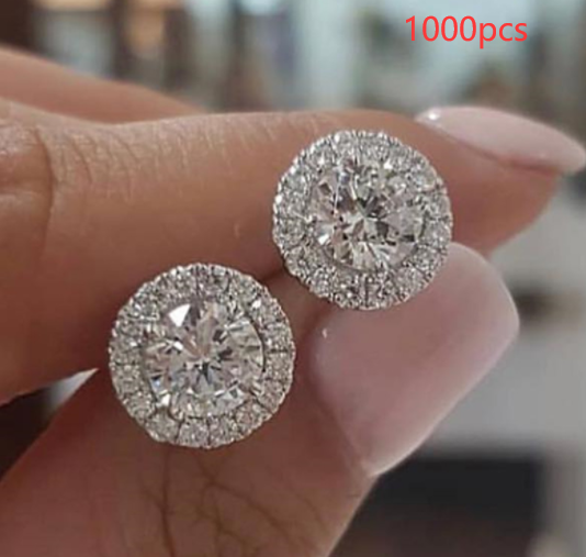 Veile Studios Round Diamond Earrings Classic Timeless Design