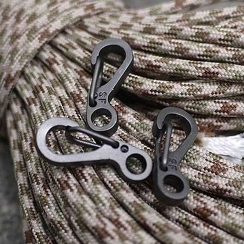 Classic Simple Spring Mini Hang Buckle 10Pcs Silver
