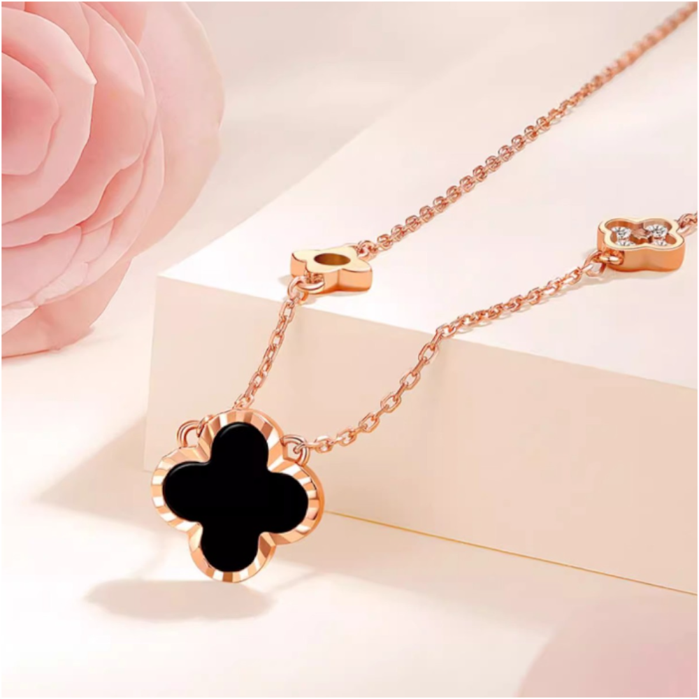 Clover Pendant Necklace Sterling Silver Gift For Her