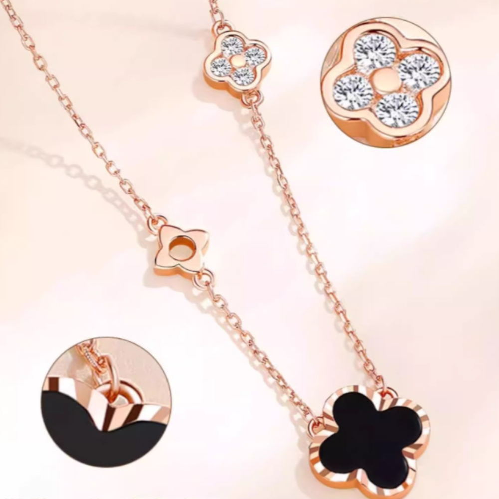 Clover Pendant Necklace Sterling Silver Gift For Her