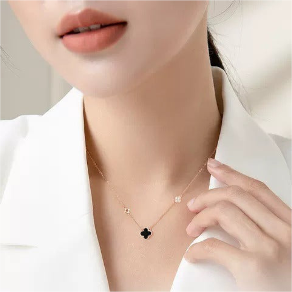 Clover Pendant Necklace Sterling Silver Gift For Her