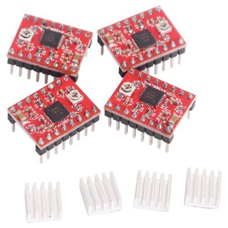 Cnc Shield V3 A4988 Stepper Driver For Ramps 1.4 Reprap 3D Printer Red