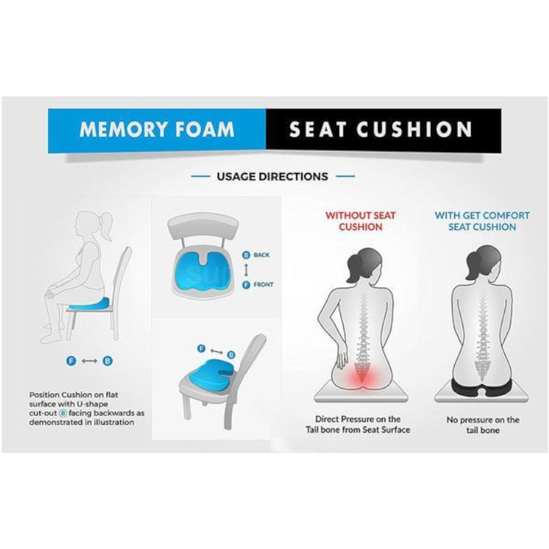 Coccyx Support Orthopaedic Memory Foam Cushion Lumbar