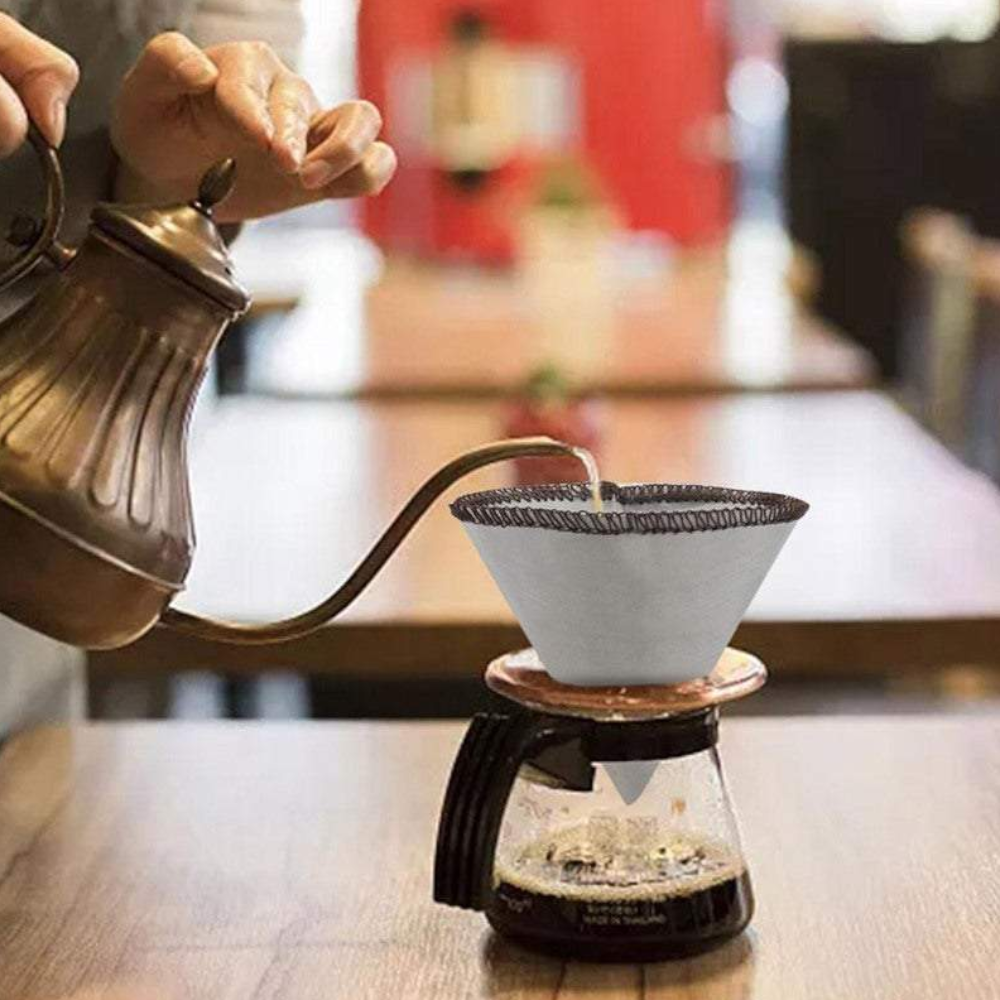 Coffee Filters Reusable Stainless Steel Maker Cone Shaped Trapezoid
