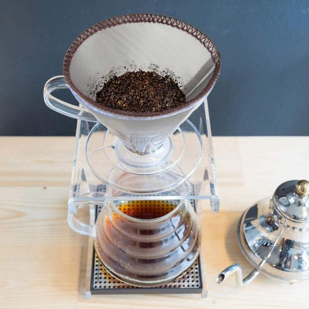 Coffee Filters Reusable Stainless Steel Maker Cone Shaped Trapezoid