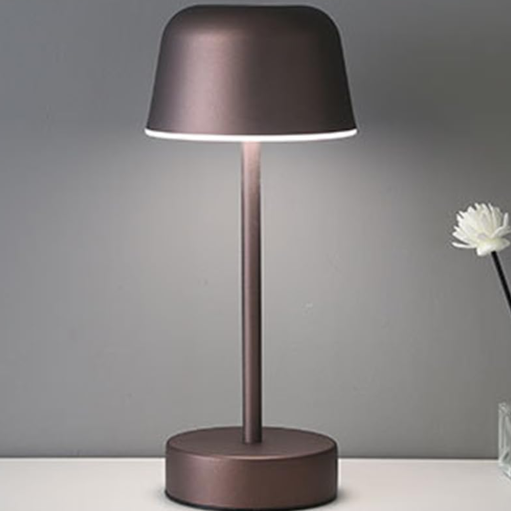 Coffee Modern Minimalist Led Table Lamp Rechargeable Touch Control Desk Light