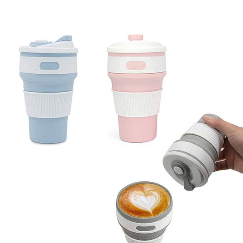 Mugs Coffee Cups Collapsible Silicone With Lid