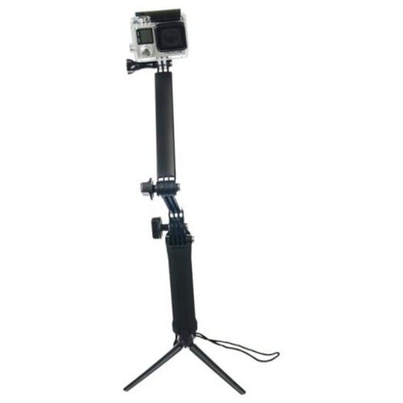 Collapsible Three Way Monopod Selfie Stick Mount Camera Grip Extension Arm Tripod Stand For Gopro Hero 6 / 5 4 3 Sj5000