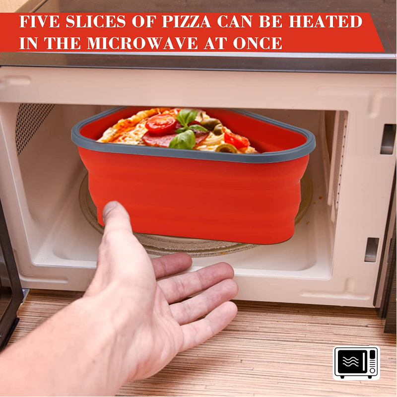 Collapsible Functional Pizza Slice Storage Container