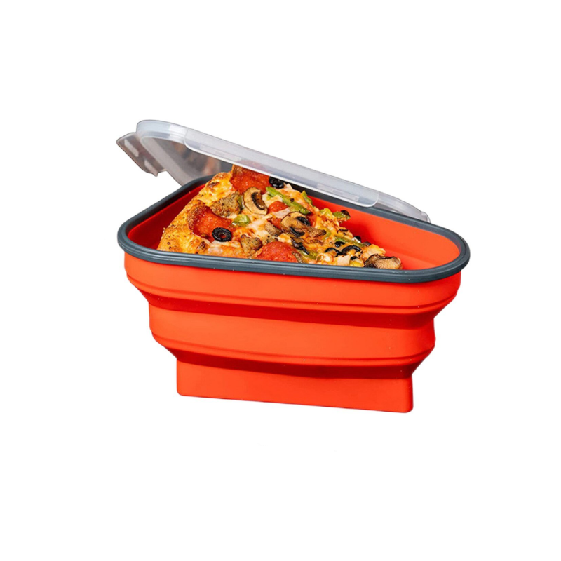 Collapsible Functional Pizza Slice Storage Container