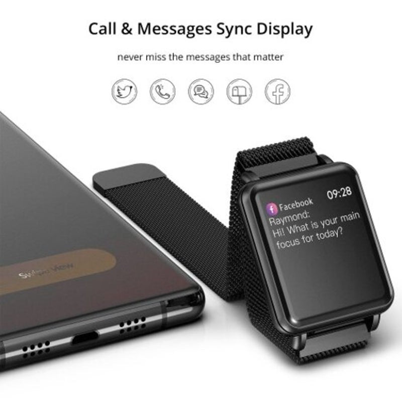 Colmi Land 1 Smart Watch With Fitness Tracker For Iphone Andriod Phone Black