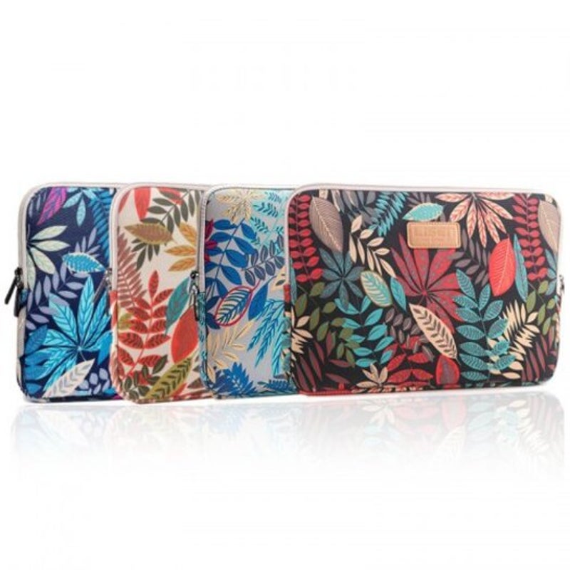 Colorful Leaf Notebook Sleeve Bag Laptop 15.6 Inch White