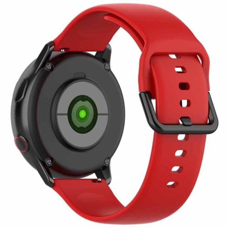 Colorful Silicone Strap For Samsung Galaxy Watch Active 2Th Lava Red