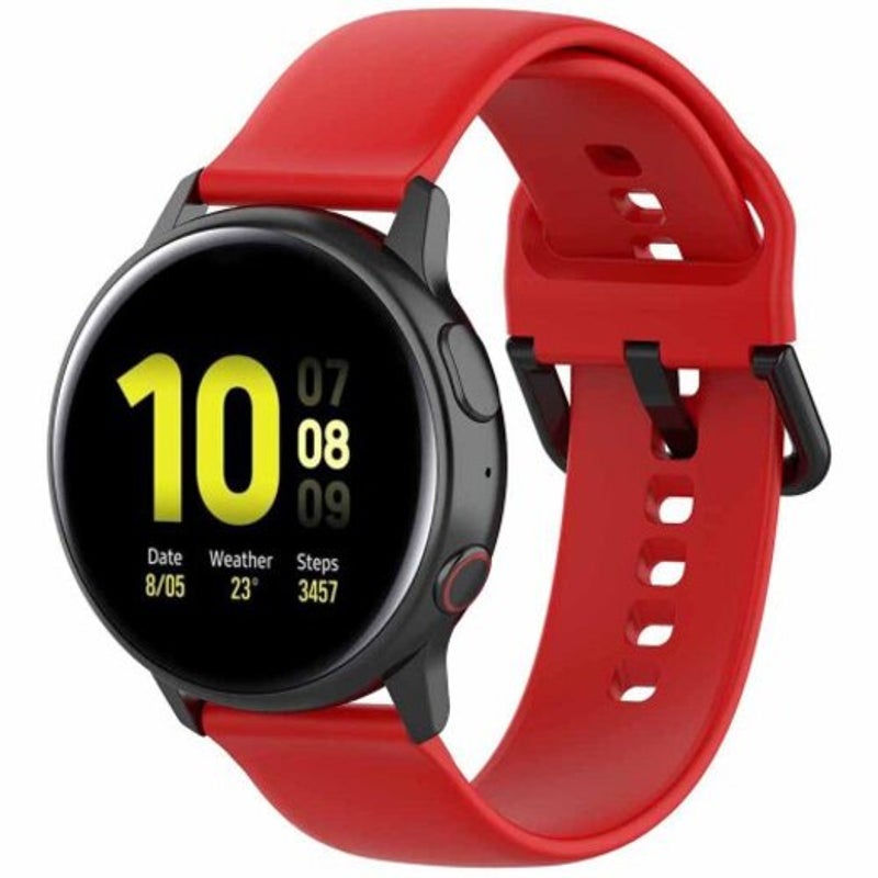 Colorful Silicone Strap For Samsung Galaxy Watch Active 2Th Lava Red
