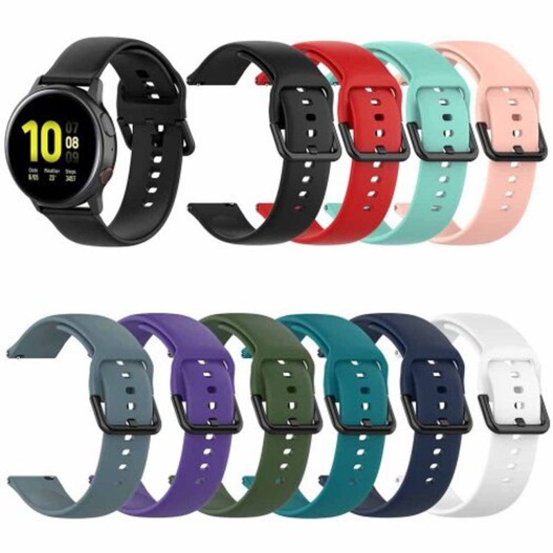Colorful Silicone Strap For Samsung Galaxy Watch Active 2Th Lava Red